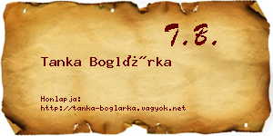Tanka Boglárka névjegykártya